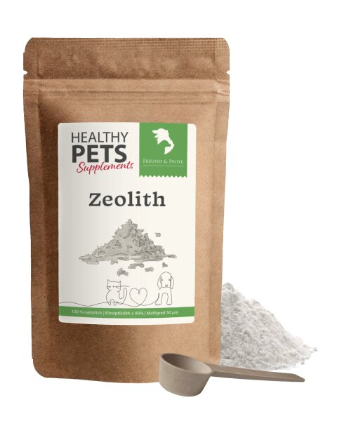 F&P Healthy Pets Zeolith Pulver für Hunde & Katzen mit Dosierlöffel