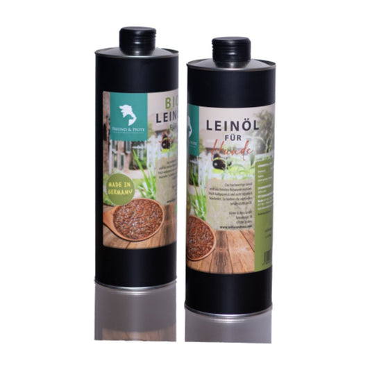 Freund & Pfote Leinöl für Hunde in 1L Dosierflasche