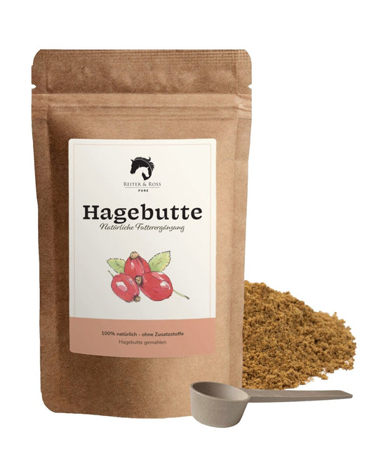 Reiter & Ross Hagebuttenpulver für Pferde mit Dosierlöffel