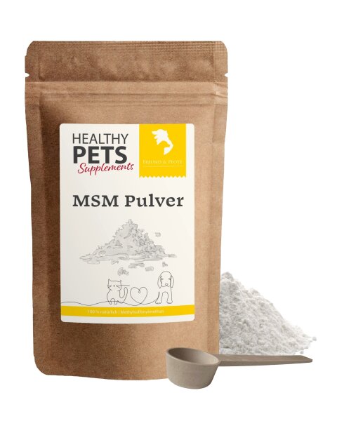 F&P Healthy Pets MSM Pulver für Hunde & Katzen mit Dosierlöffel