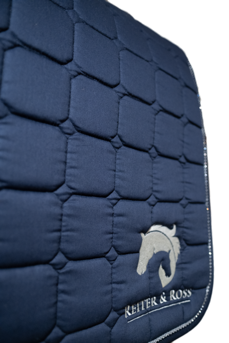 Schabracke "Colors of Chardonnay" navy-silber