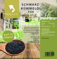 Freund & Pfote Schwarzkümmelöl für Hunde in 1L Dosierflasche