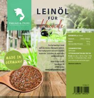 Freund & Pfote Leinöl für Hunde in 1L Dosierflasche